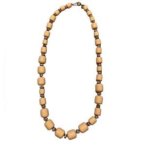 J.Crew Peach Bead & Rhinestone Necklace